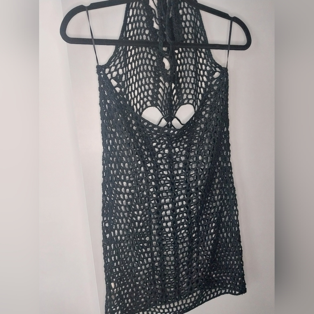 Crochet black cover up